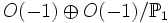 O(-1)\oplus O(-1)/\mathbb{P}_1