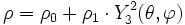 \rho = \rho_0 + \rho_1 \cdot Y_3ˆ2 (\theta,\varphi)