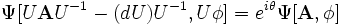 \Psi[U\mathbf{A}Uˆ{-1}-(dU)Uˆ{-1},U\phi]=eˆ{i\theta}\Psi[\mathbf{A},\phi]