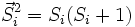 \vec{S}_iˆ2=S_i(S_i+1)