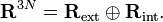 
\mathbf{R}ˆ{3N} = \mathbf{R}_\textrm{ext}\oplus\mathbf{R}_\textrm{int}.
