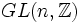 GL(n,\mathbb{Z})\,