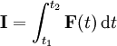 \mathbf{I}=\int_{t_1}ˆ{t_2}\mathbf{F}(t)\,\mathrm{d}t
