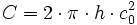 C = 2\cdot\pi\cdot h\cdot c_0ˆ2