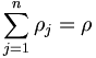 \sum_{j = 1}ˆn \rho_j = \rho