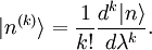  |nˆ{(k)}\rang = \frac{1}{k!}\frac{dˆk |n\rang }{d \lambdaˆk}.  