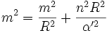 
mˆ2={mˆ2\over Rˆ2}+{nˆ2Rˆ2\over \alpha'ˆ2}\,
