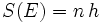 S(E)= n\,h