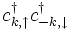 cˆ\dagger_{k,\uparrow} cˆ\dagger_{-k,\downarrow}