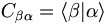 C_{\beta\alpha} = \langle\beta|\alpha\rangle