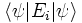 \langle \psi | E_i | \psi \rangle