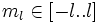 m_l\in[-l..l]\,