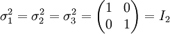 \sigma_1ˆ2 = \sigma_2ˆ2 = \sigma_3ˆ2 = \begin{pmatrix} 1&0\\0&1\end{pmatrix} = I_2